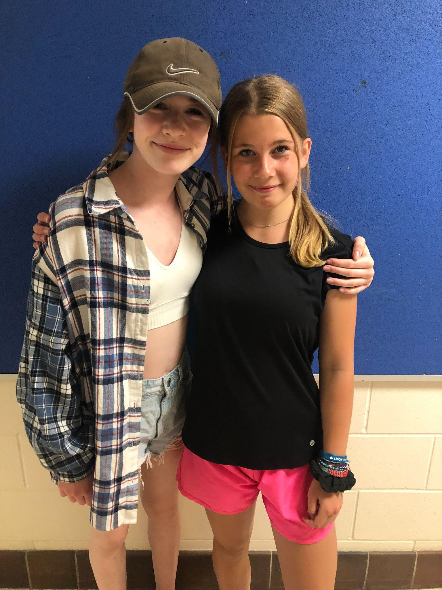 photo of Grade 7 students Paige and Hannah