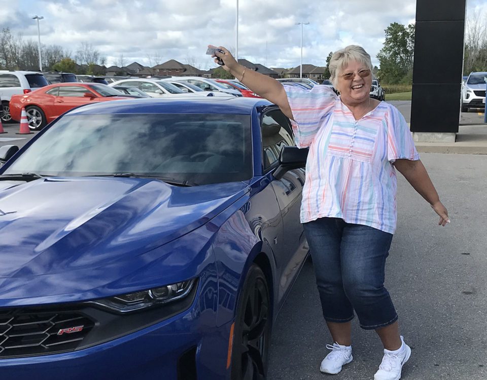 Local Winner Collects Her Car4Cancer Chevy Camaro Prize!