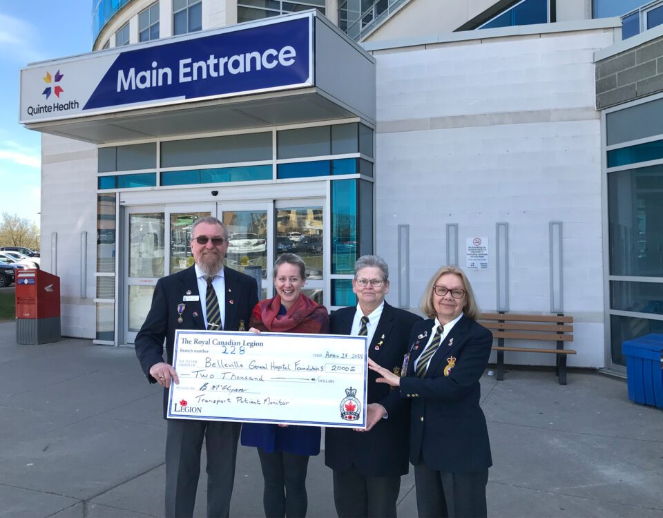 Stirling Legion donates $2000 towards a Transport Patient Monitor