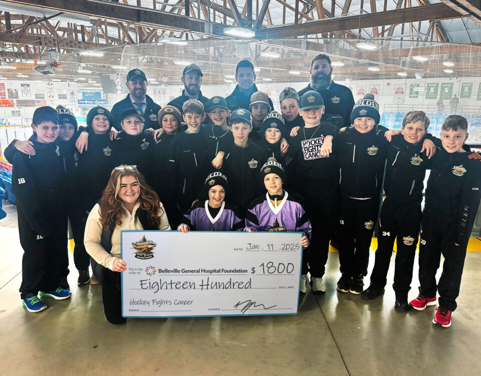 U12A Quinte West Golden Hawks Raise $1800 for Cancer Centre