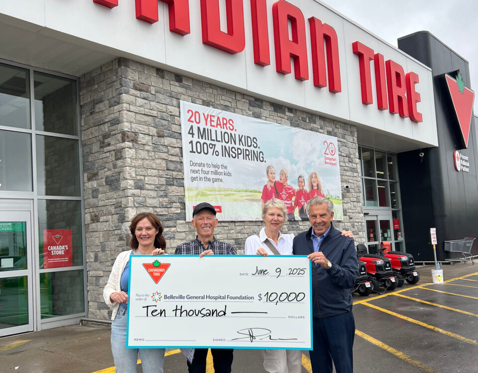 Canadian Tire owners Dennis & Sheila McCullough donate $10,000 to #KristinsCamino fundraiser